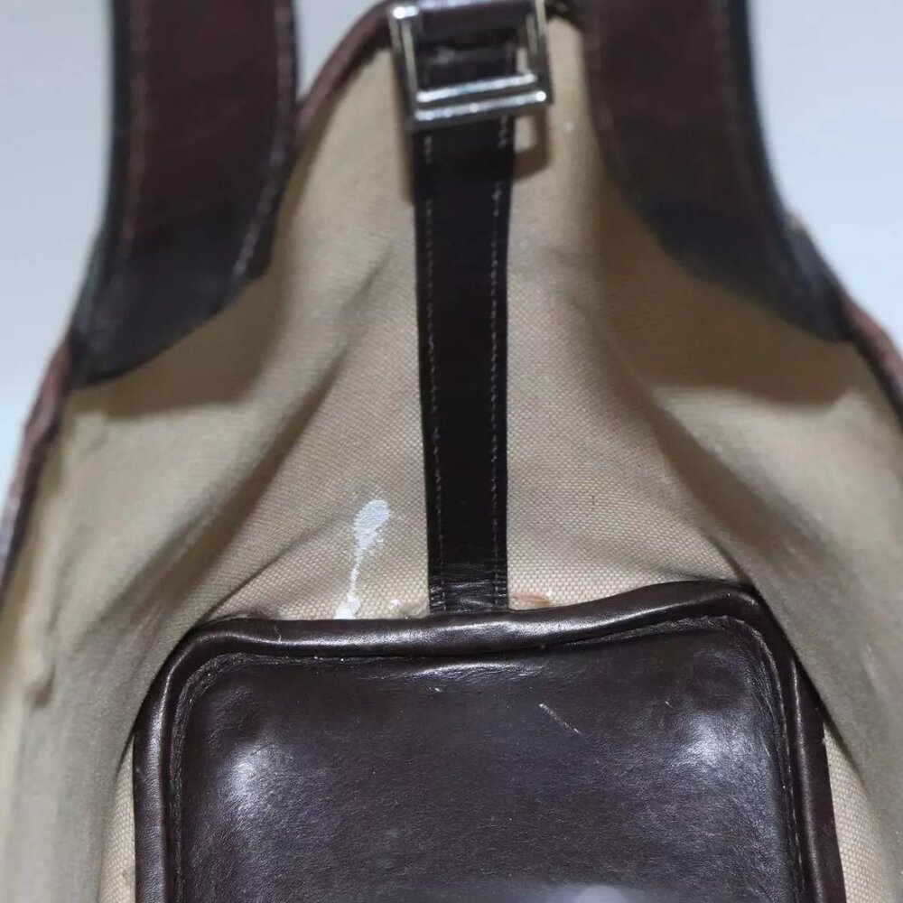 HERMES Picotan PM Hand Bag Canvas Beige Auth - Picture 7 of 14